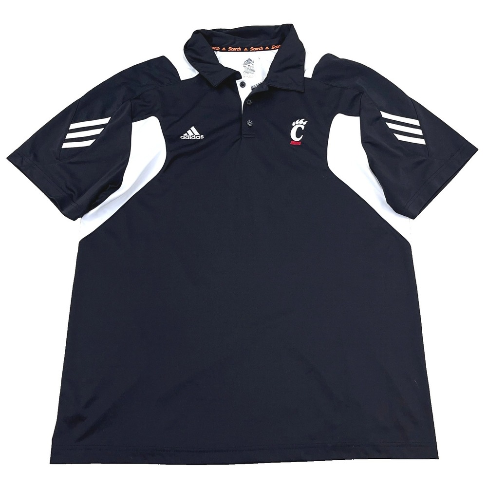 Cincinnati Bearcats Polo Shirt Men Large Black Performance Quick‎ Dry Golf Adult